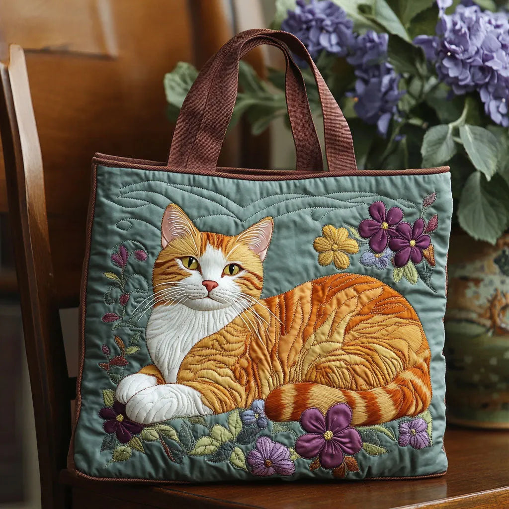 OLIVIA | HANDGEFERTIGTE HANDTASCHE MIT KATZENMOTIV