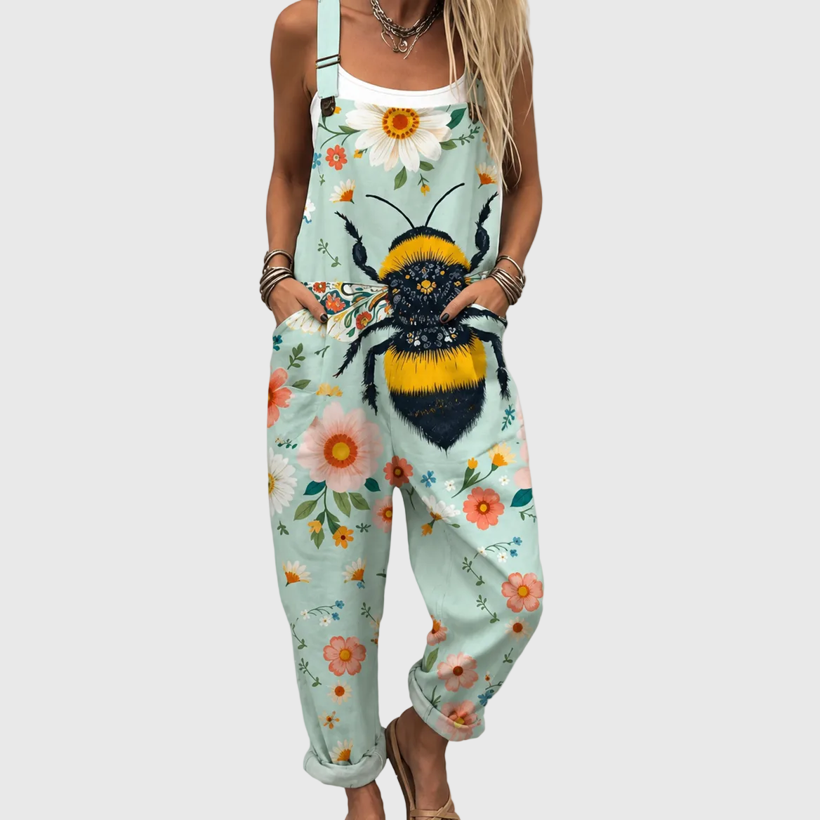 BLUMEN-BIENEN-LATZHOSE