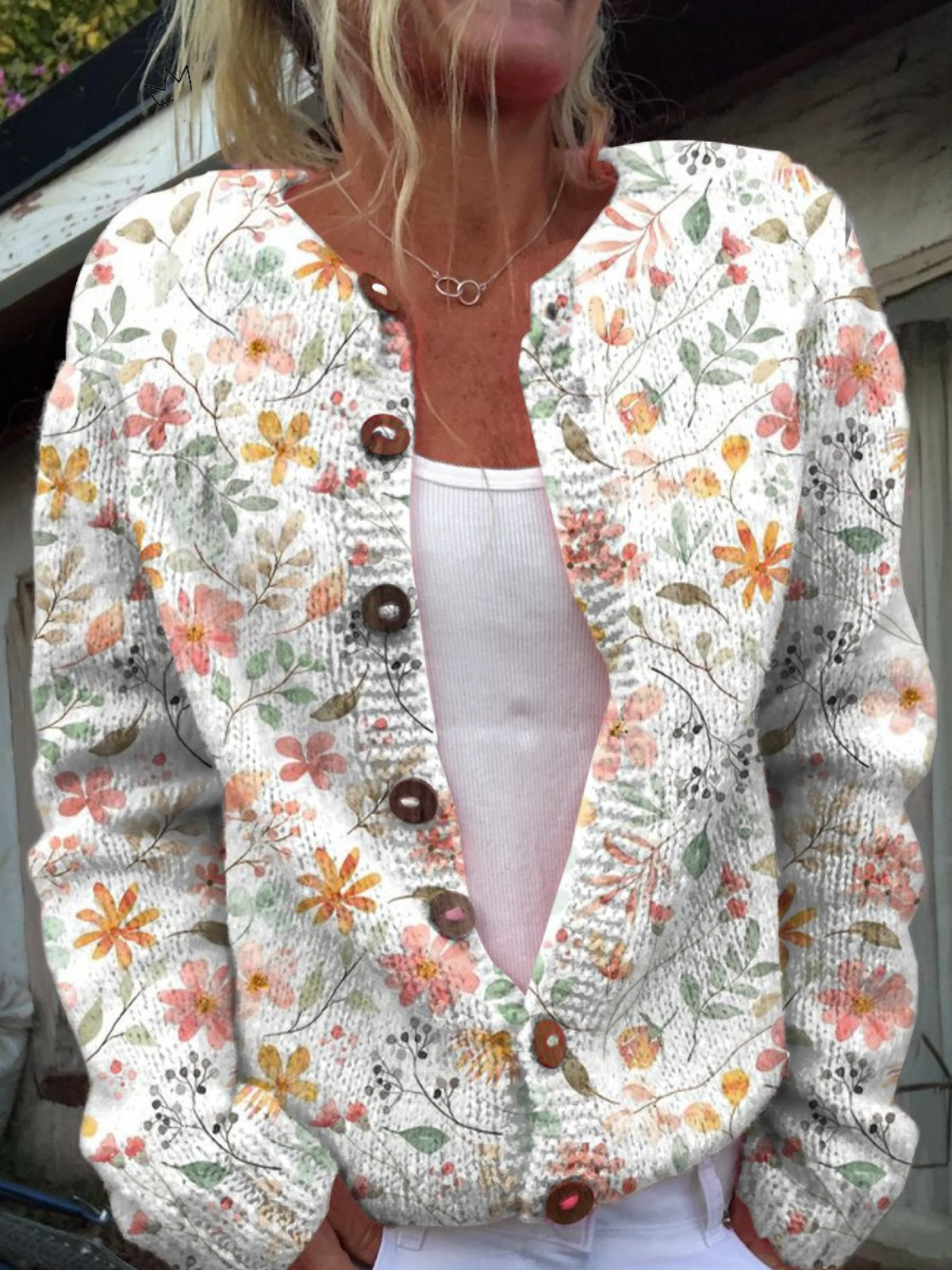 GRETA | VINTAGE-BLUMENSTRICKJACKE