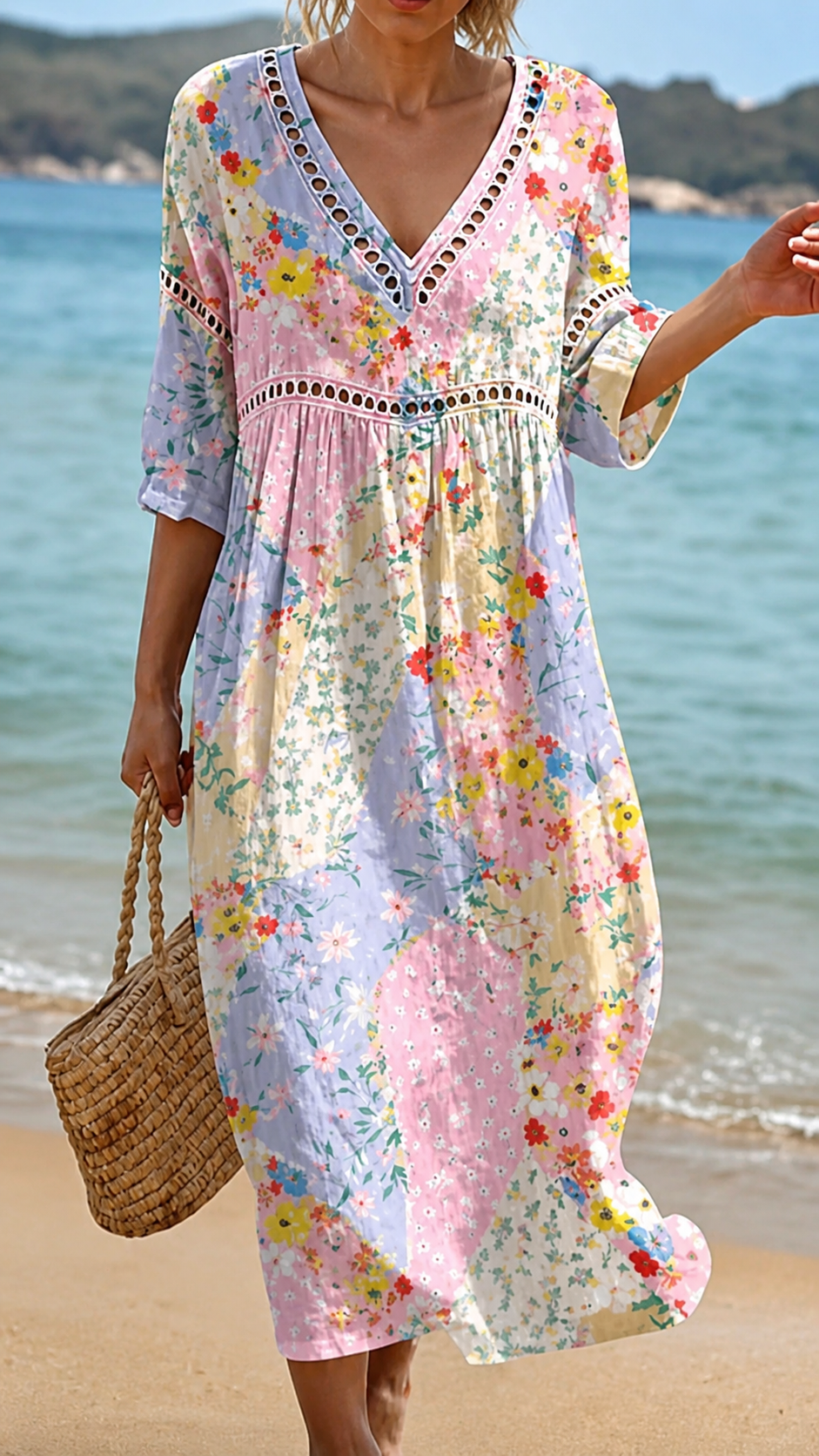 MAYA | WEICHES BLUMIGES STRANDKLEID