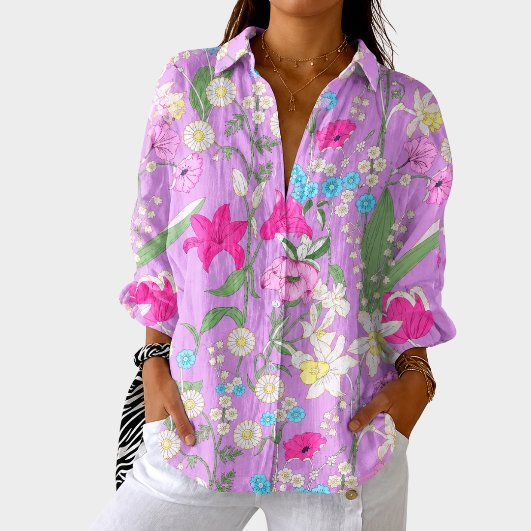 SARAH | LEICHTE UND FARBENFROHE BLUSE MIT PRINT