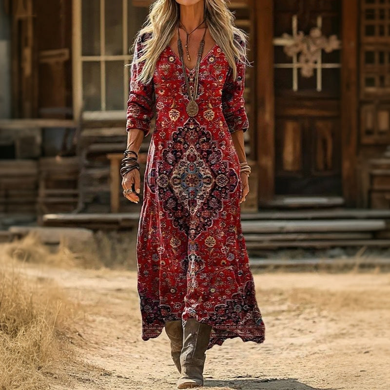 EVELYN | LÄSSIGES LANGARMKLEID IM VINTAGE-STIL