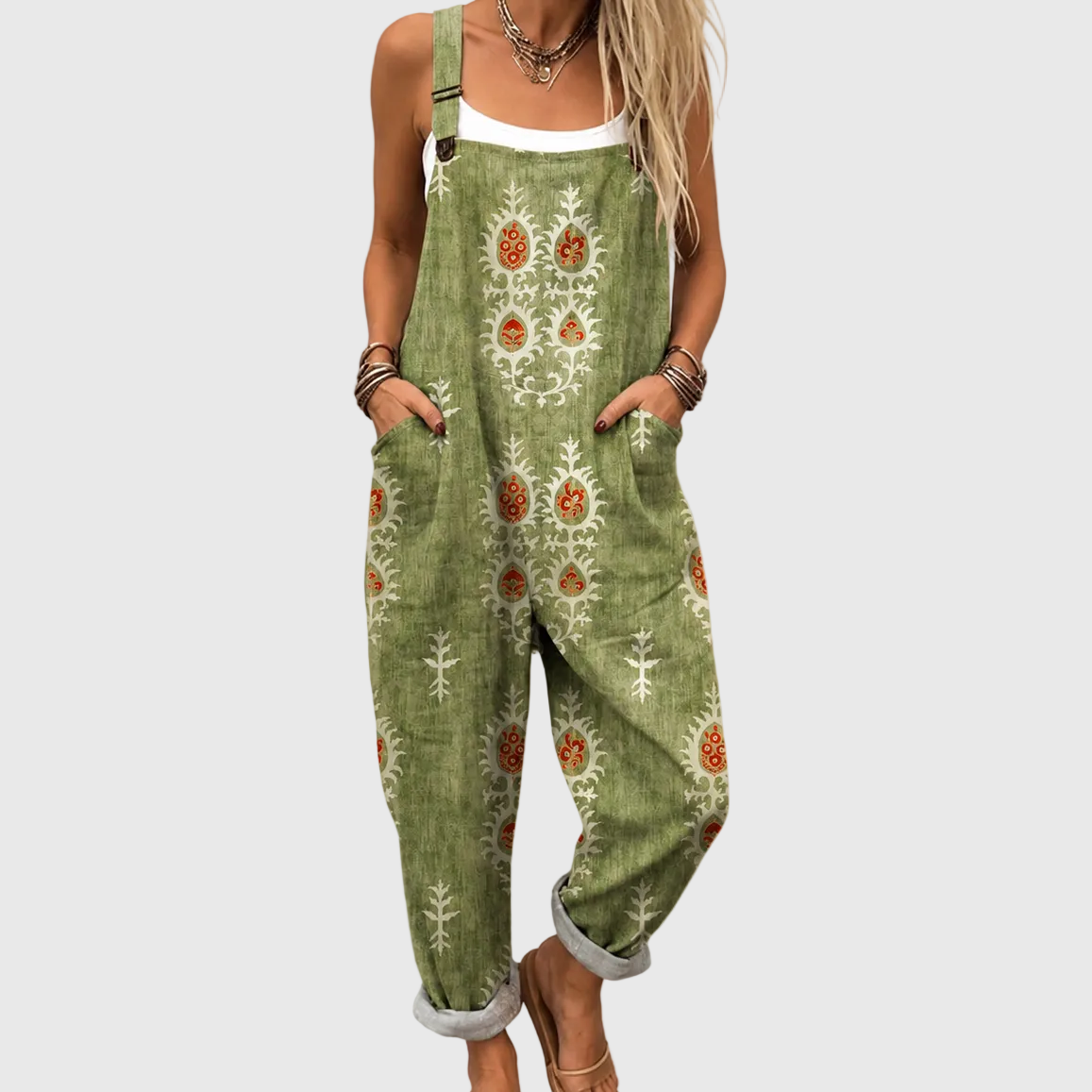 FOLK OLIVENFARBENE LATZHOSE