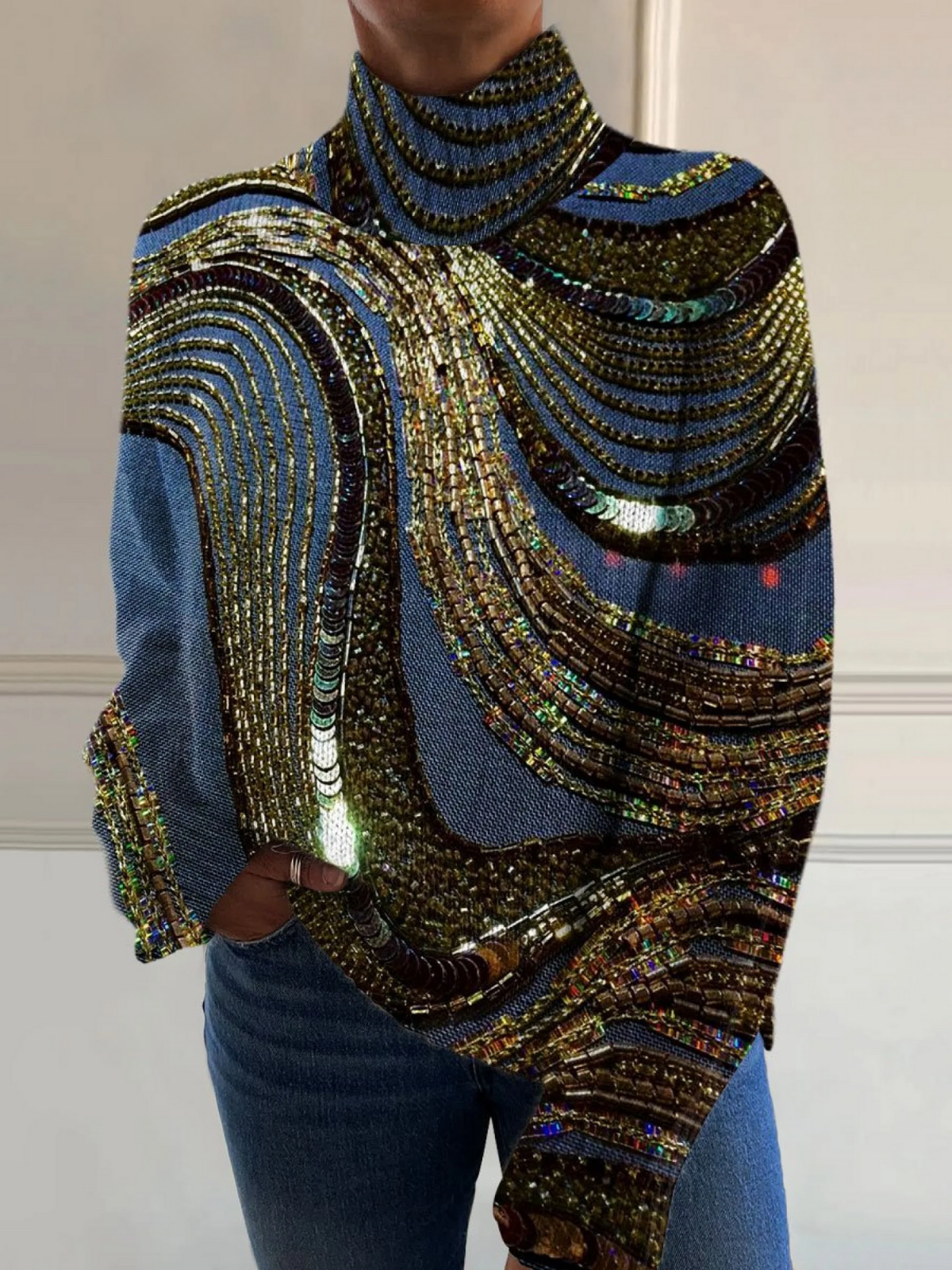 CHLOE | WEIHNACHTS-ROLLKRAGENPULLOVER