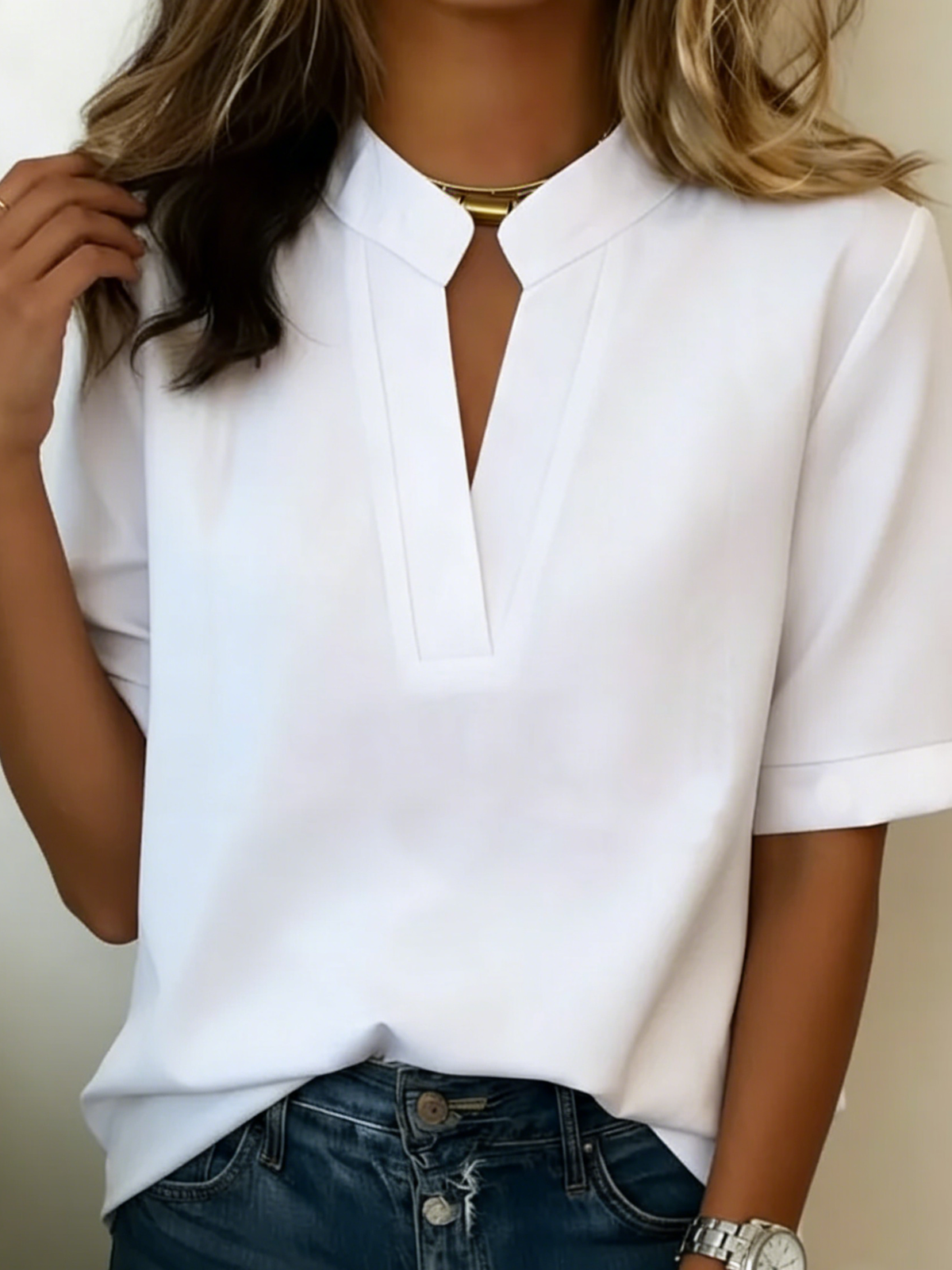 LAURA | CHIC V-AUSSCHNITT-BLUSE