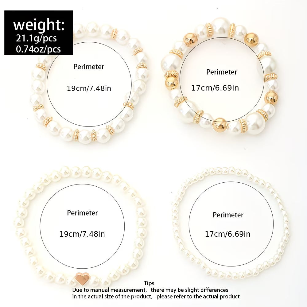 MARCELLA | PERLEN-ARMBAND-SET, 4-TEILIG