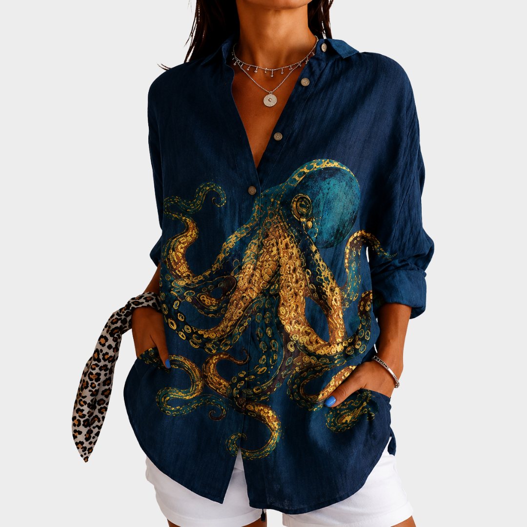 ZOEY | OCEAN TREASURE STATEMENT-BLUSE