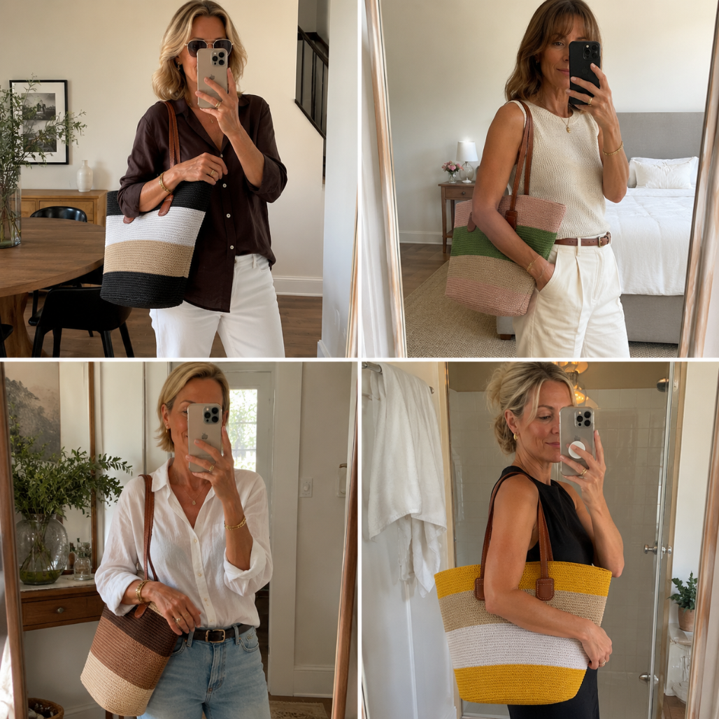 CORA | DIE FARBENFROHE TASCHE AUS GEFLOCHTENEM STROH