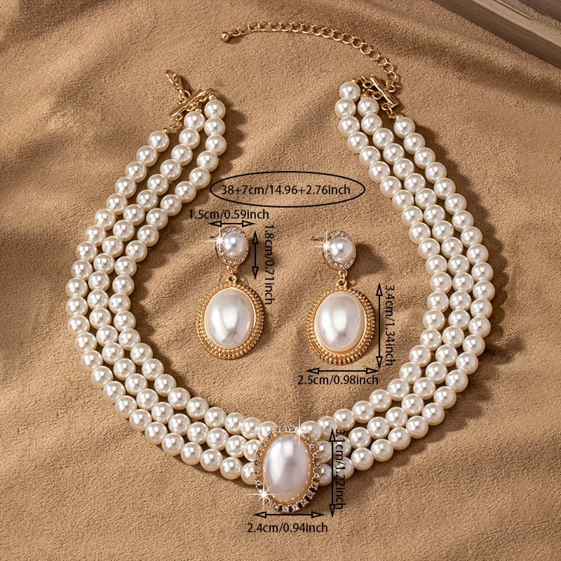 VICTORIA | KLASSISCHES PERLENKETTEN-SCHMUCKSET