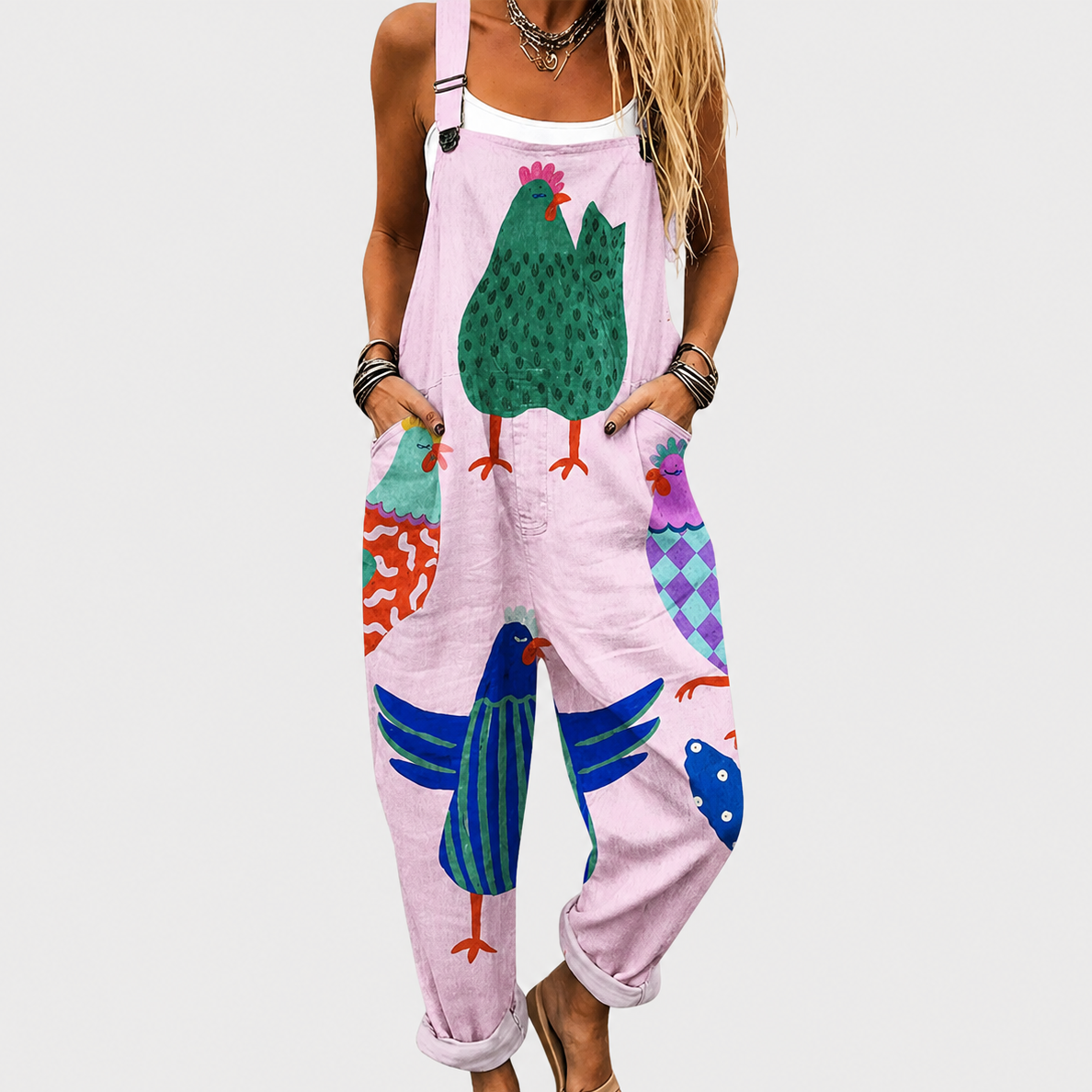 BEQUEMER JUMPSUIT MIT DRUCK