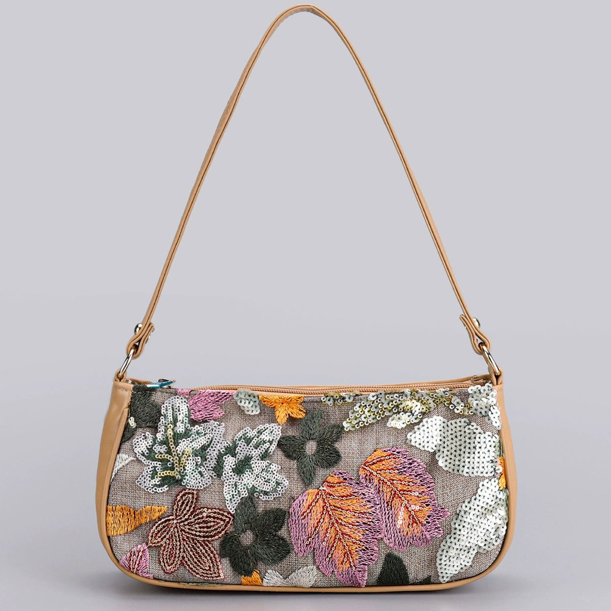AUTUMNMEADOW | SCHULTERTASCHE MIT BLUMENPAILLETTEN