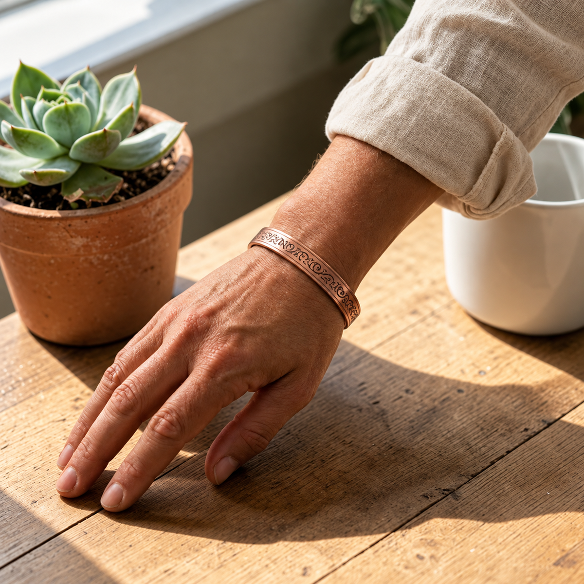 ELSIE | VERZIERTES KUPFERARMBAND