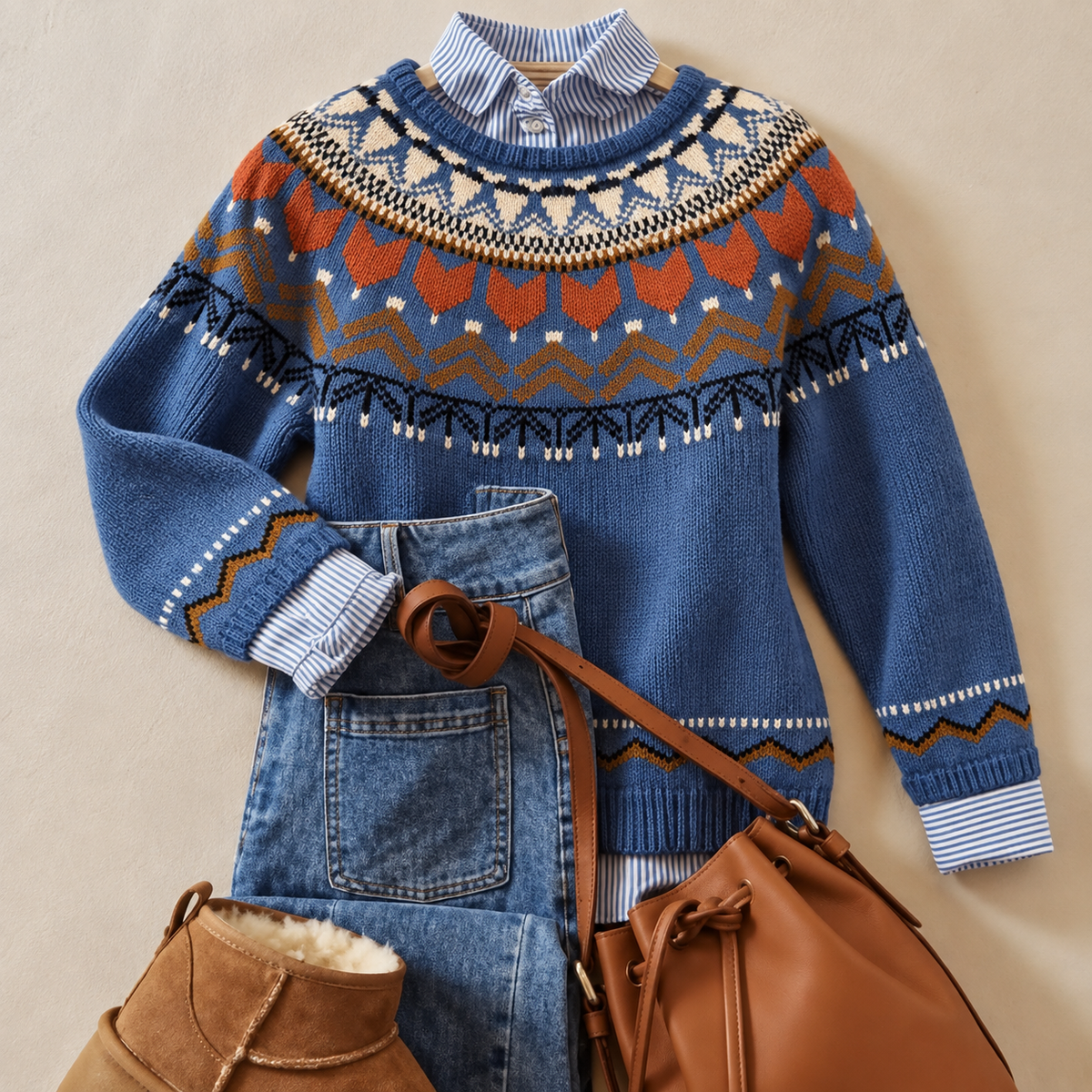 VELVO | KLASSISCHER VINTAGE-STRICKPULLOVER
