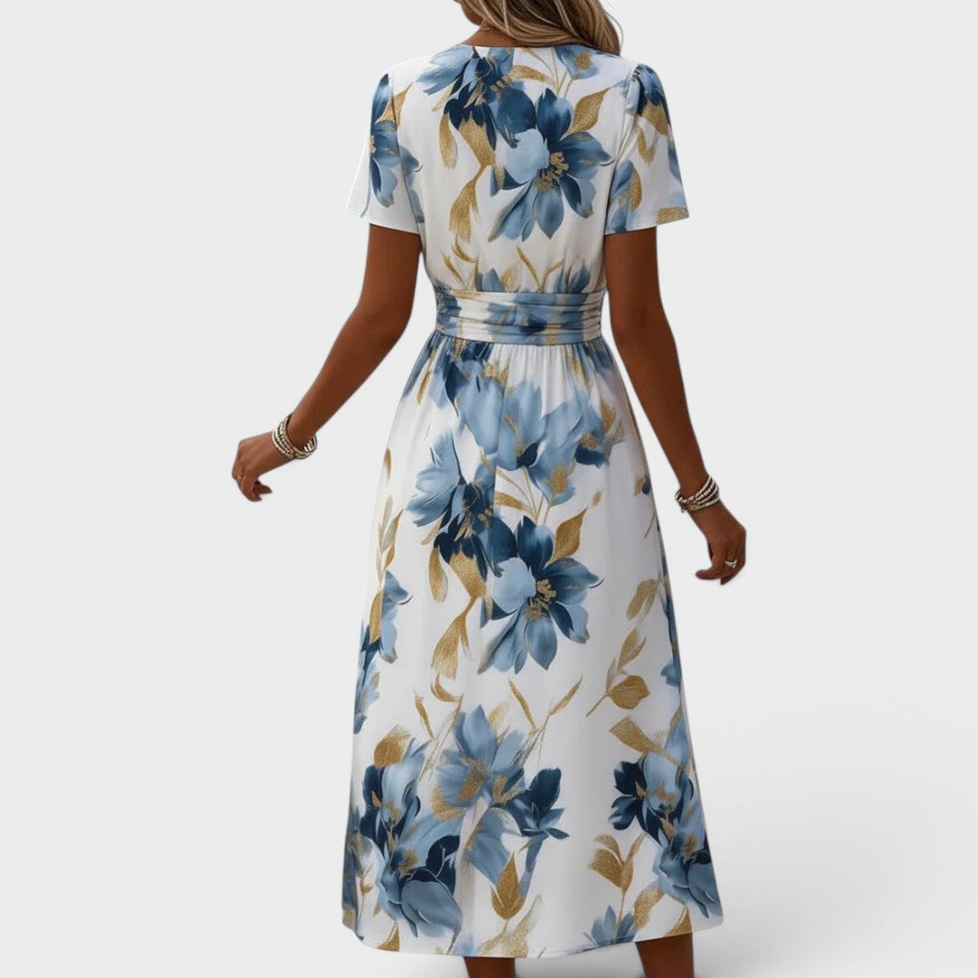 CORINNA | MIDI-WICKELKLEID MIT BLUMENMUSTER