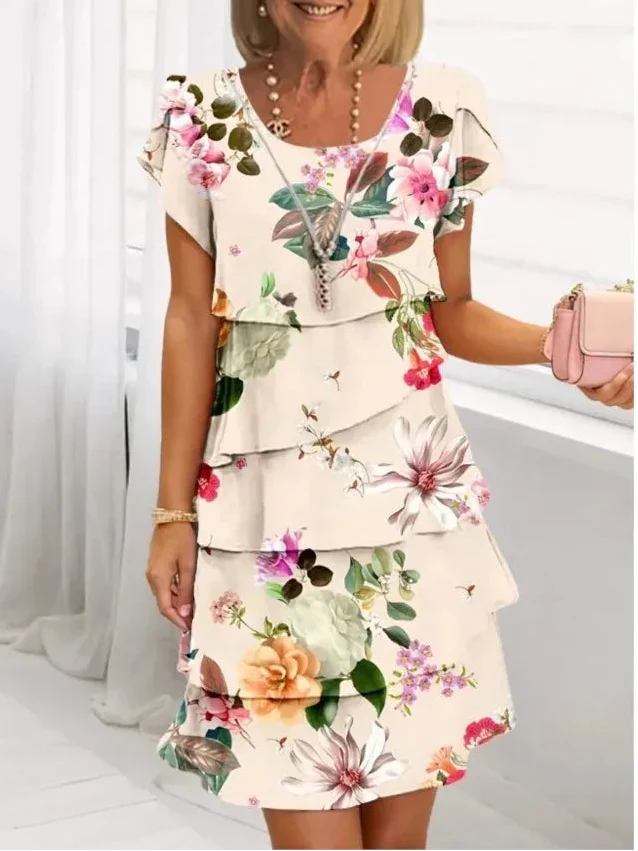 HELENA | ELEGANTES KOMFORT-KLEID MIT RÜSCHEN
