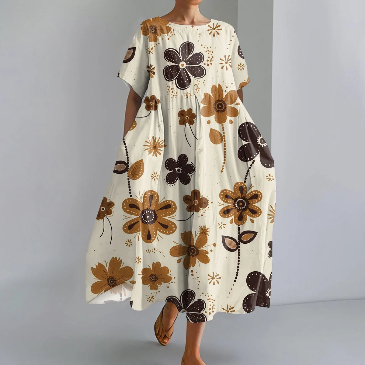 JUTTA | LEICHTES MAXIKLEID MIT WUNDERSCHÖNEM BLUMENPRINT