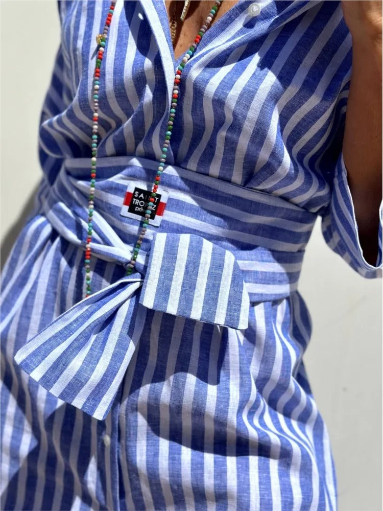 GÉRALDINE | LEICHTES UND STILVOLLES GESTREIFTES KLEID