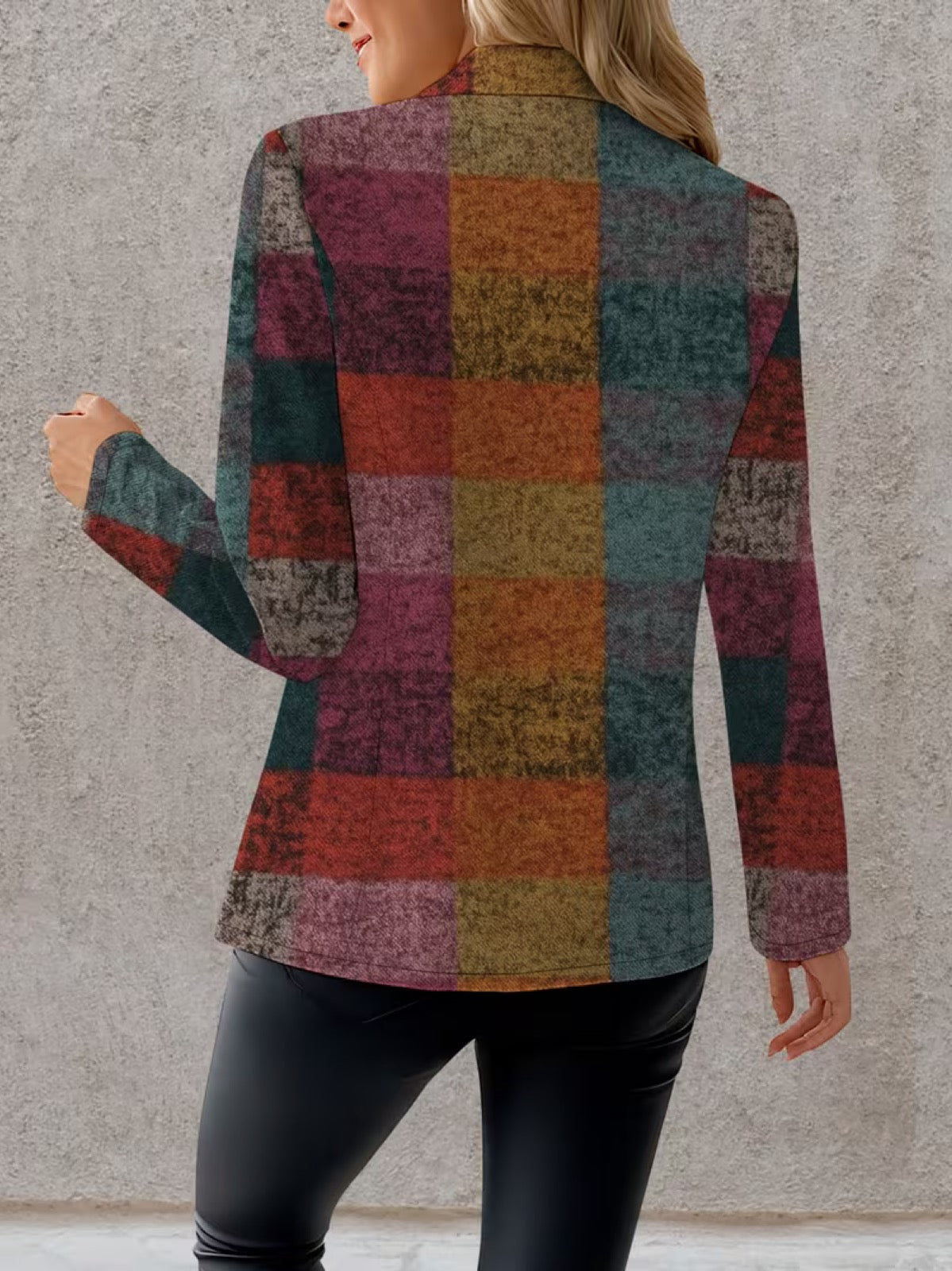 AMANDINE | HERBST-BLAZER MIT KAROMUSTER