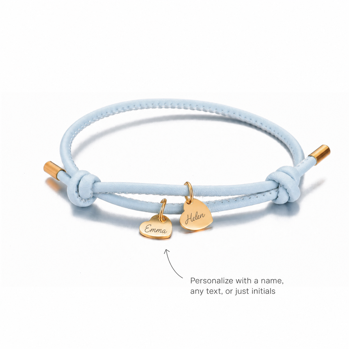 LEDERARMBAND MIT DOPPELHERZ