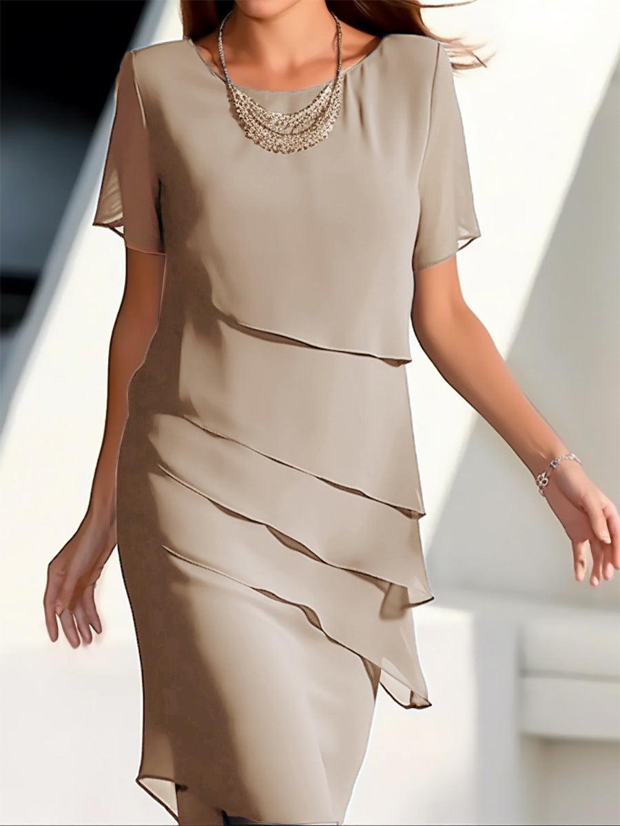 LINDA | ELEGANTES KOMFORT-RÜSCHENKLEID
