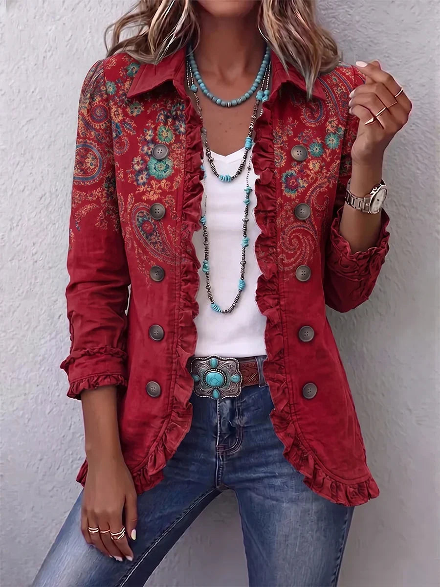 FAYRENE | BOHEMIAN PAISLEY RÜSCHENJACKE