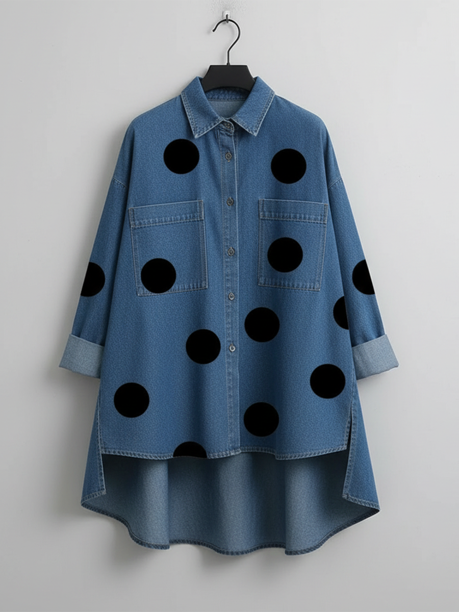 BRIGITTA | GEPUNKTETES OVERSHIRT