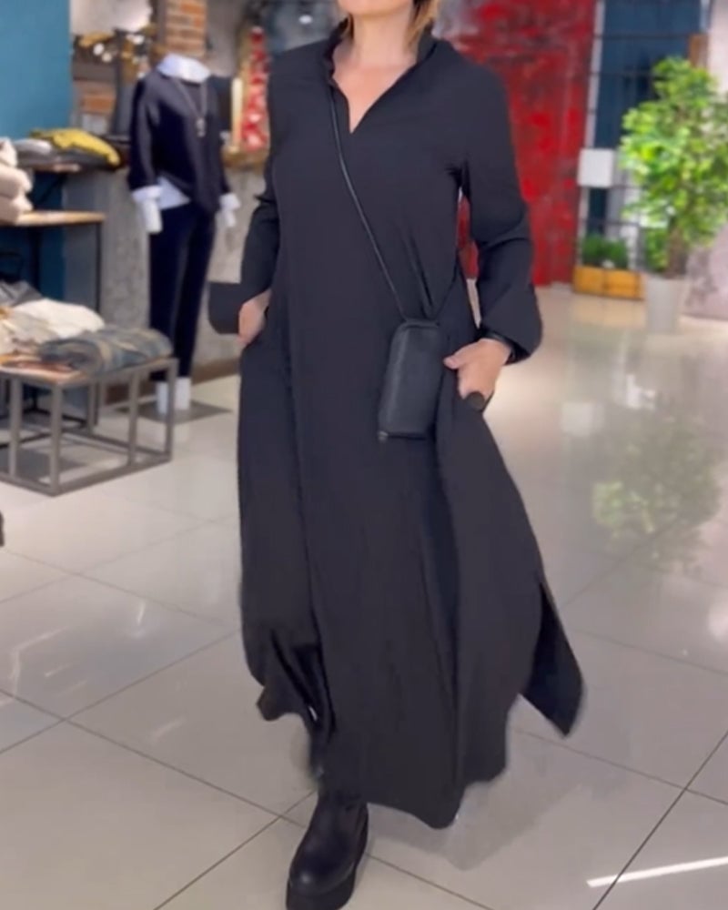 MABEL | LÄSSIGES MAXIKLEID MIT SEITENSCHLITZEN