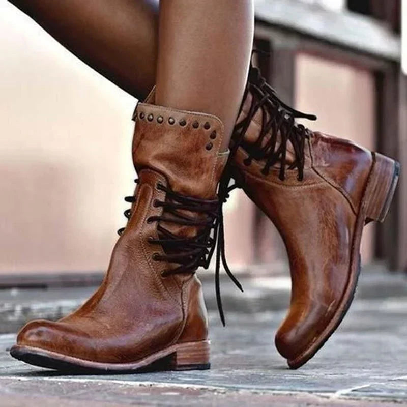 DIANA | WINTER-STIEFELETTEN MIT FLACHEM ABSATZ