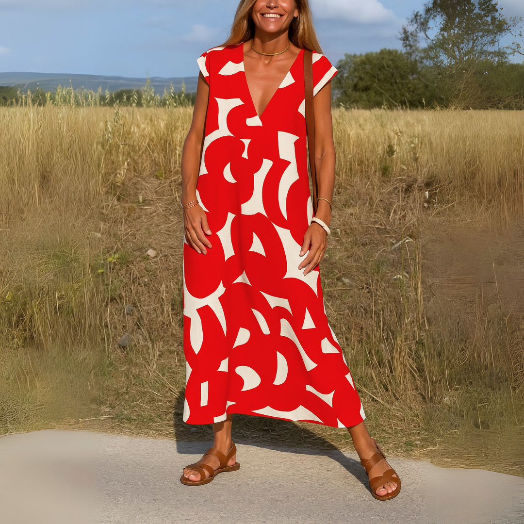 VALÉRIE | LEICHTES V-NECK-KLEID
