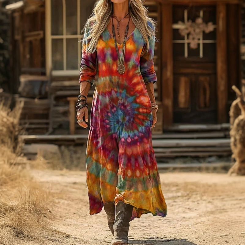 EVELYN | LÄSSIGES LANGARMKLEID IM VINTAGE-STIL