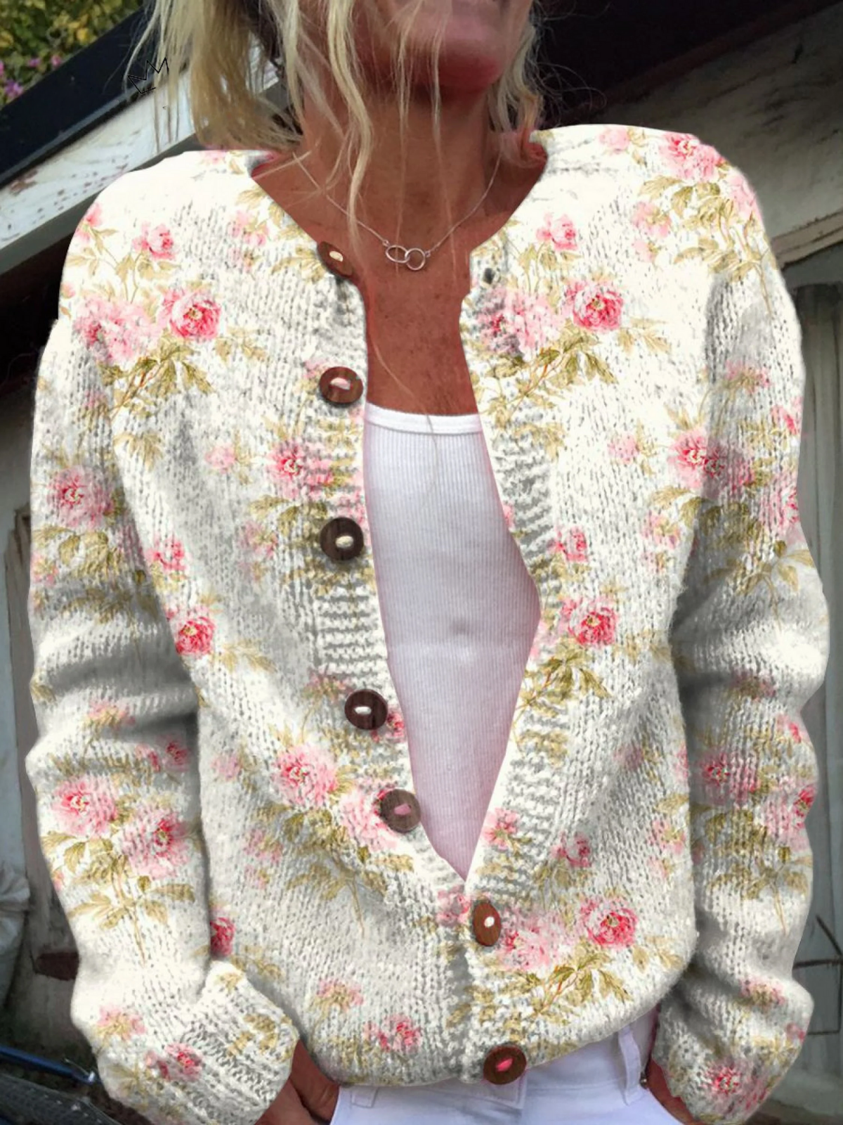 KERENSA | VINTAGE-BLUMENCARDIGAN