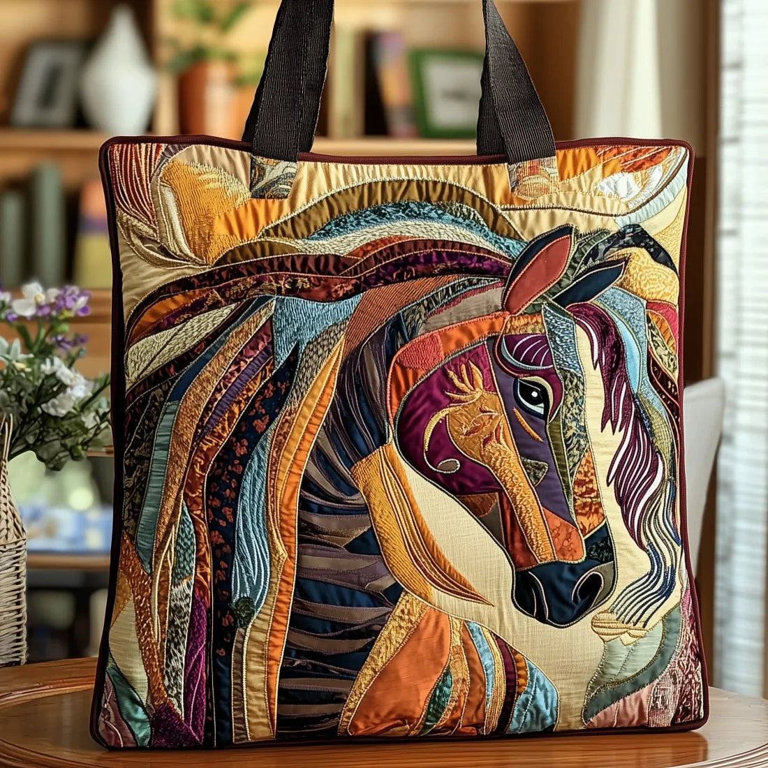 GEORGIA | HANDGEFERTIGTE TASCHE MIT PFERDEMOSAIK