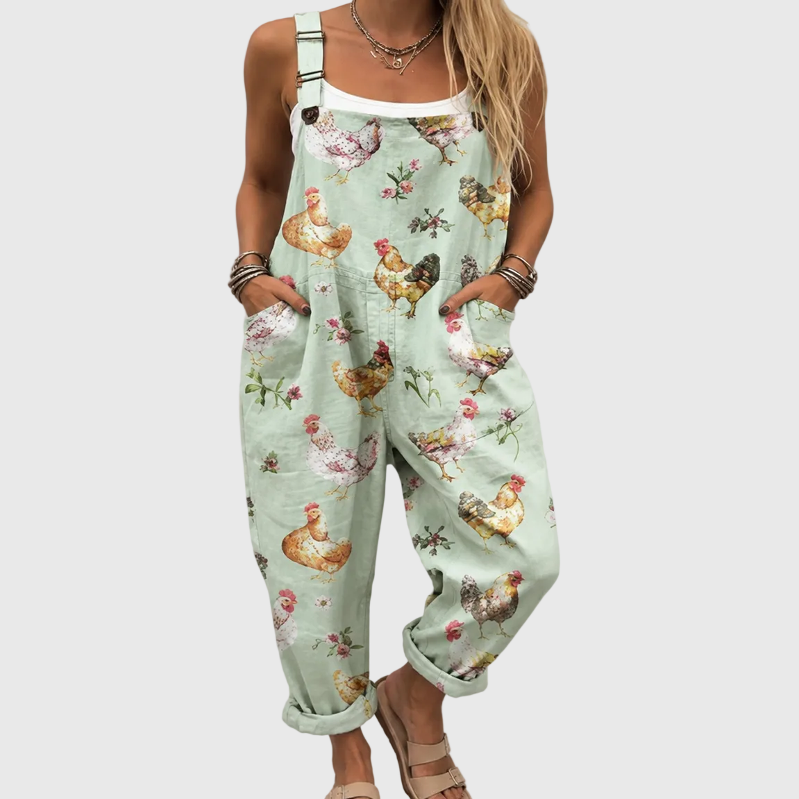 PASTELLFARBENER HÜHNCHEN-JUMPSUIT