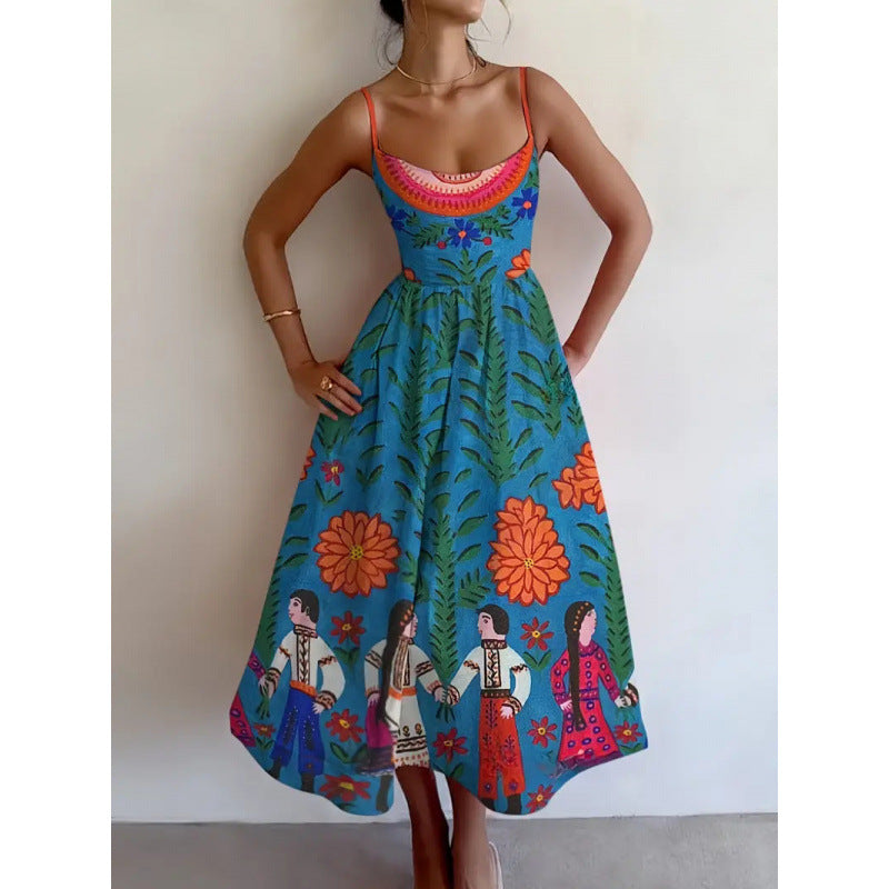 VELORINA | FOLK GARDEN MIDI-KLEID