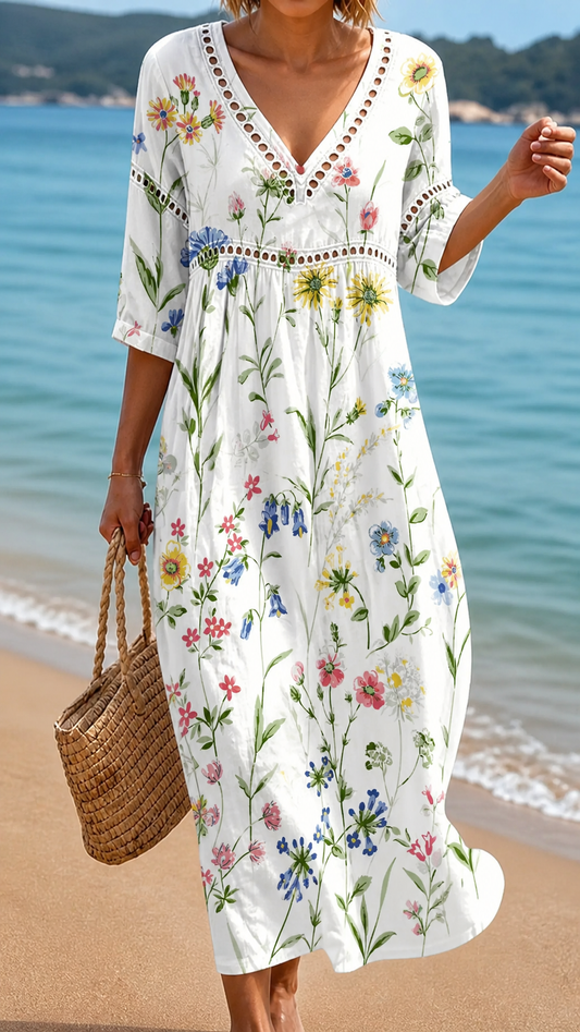 ALICE | LEICHTES MIDI-KLEID MIT WIESENBLUMENMUSTER