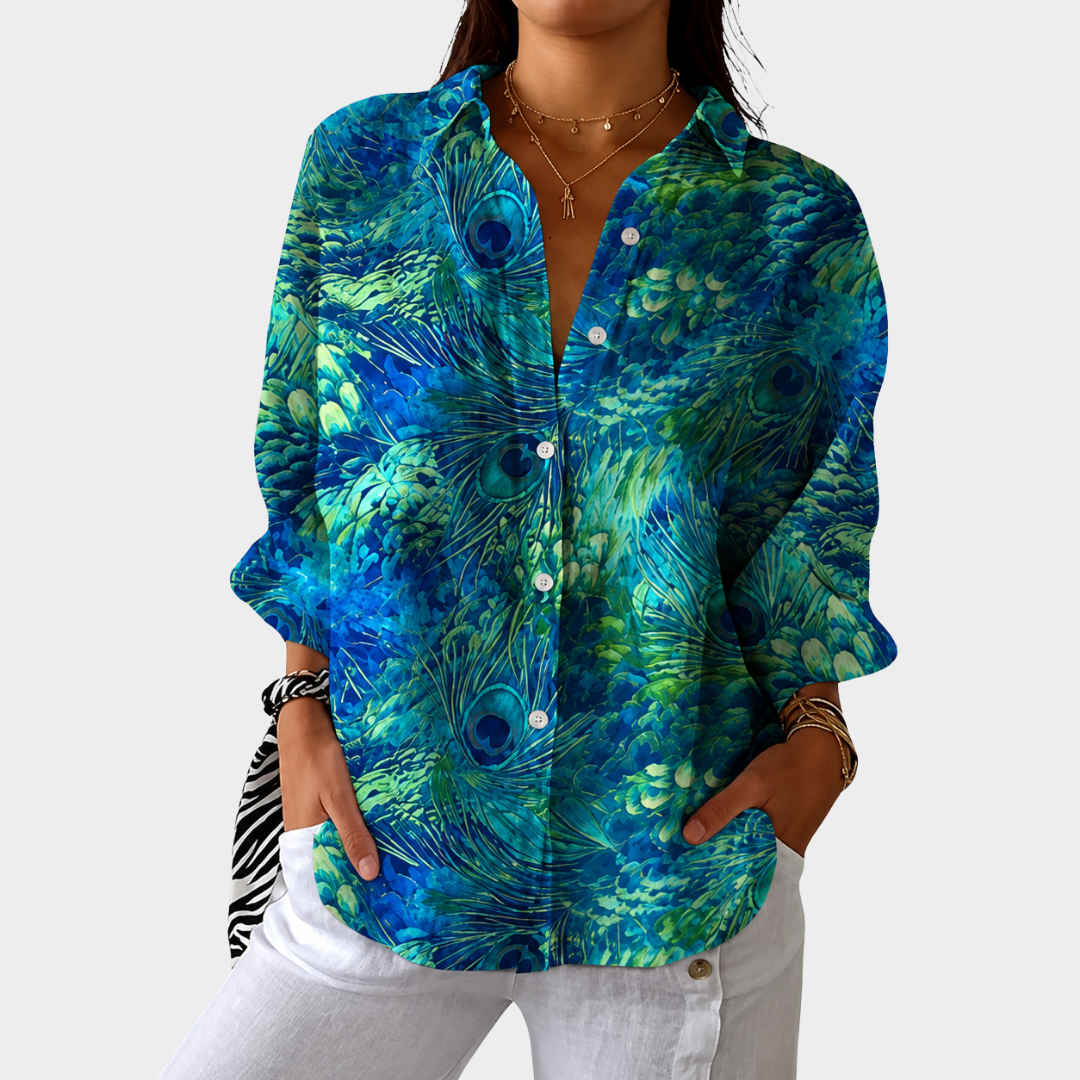JULIA | LEICHTE UND FARBENFROHE BLUSE MIT DRUCKMUSTER