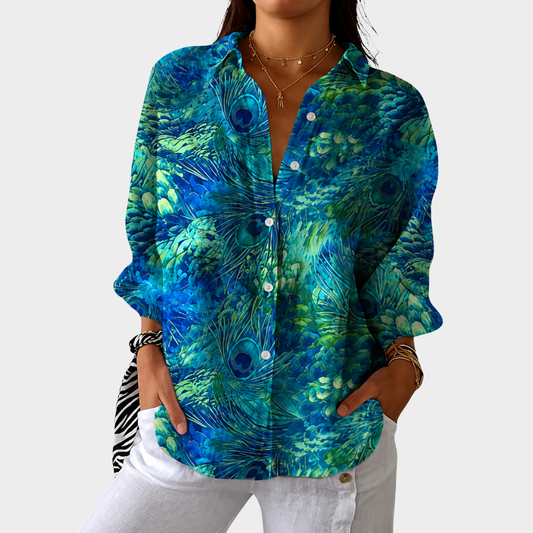 JULIA | LEICHTE UND FARBENFROHE BLUSE MIT DRUCKMUSTER