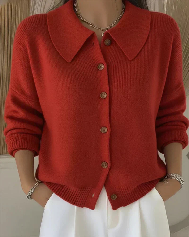 VESPERA | STRICKJACKE MIT KNOPFVERSCHLUSS