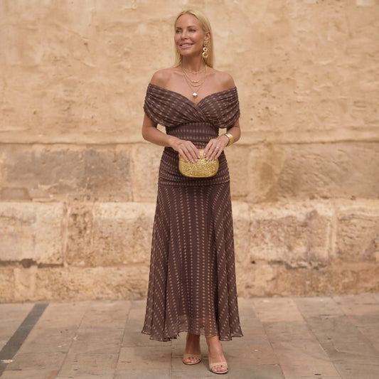 SIENNA | GEOMETRISCHES FLIESSENDES KLEID