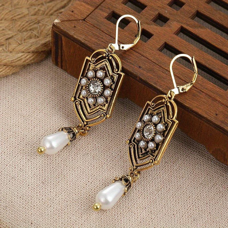 ADELINA | VINTAGE OHRRINGE MIT GOLD-INLAY UND PERLEN
