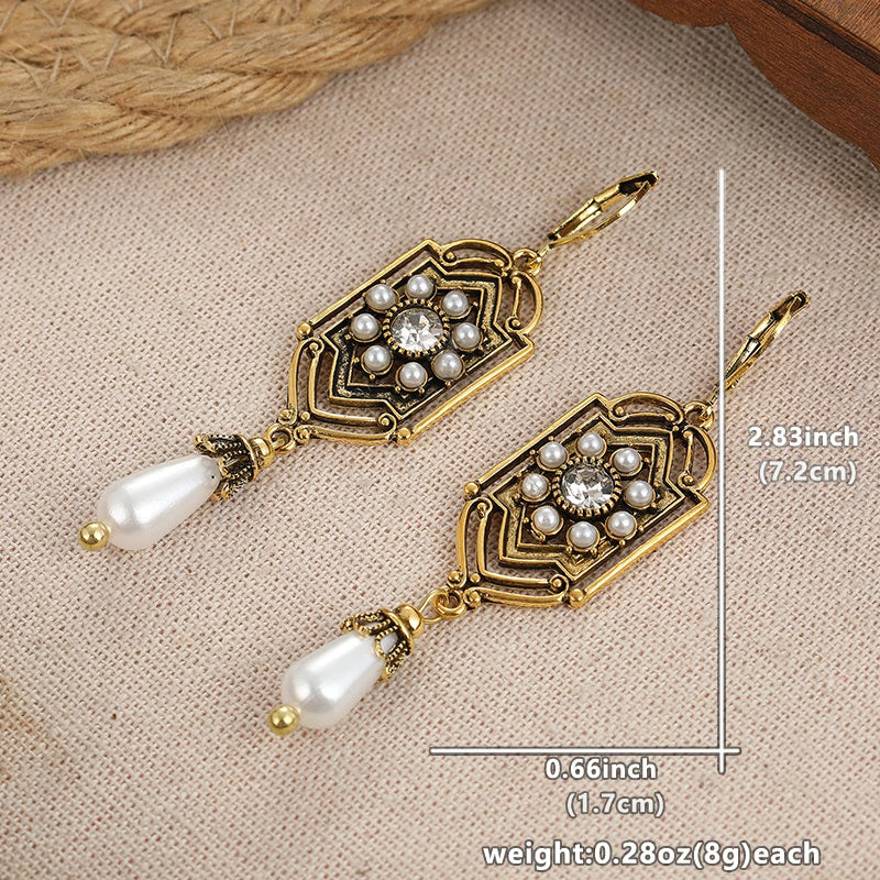 ADELINA | VINTAGE OHRRINGE MIT GOLD-INLAY UND PERLEN