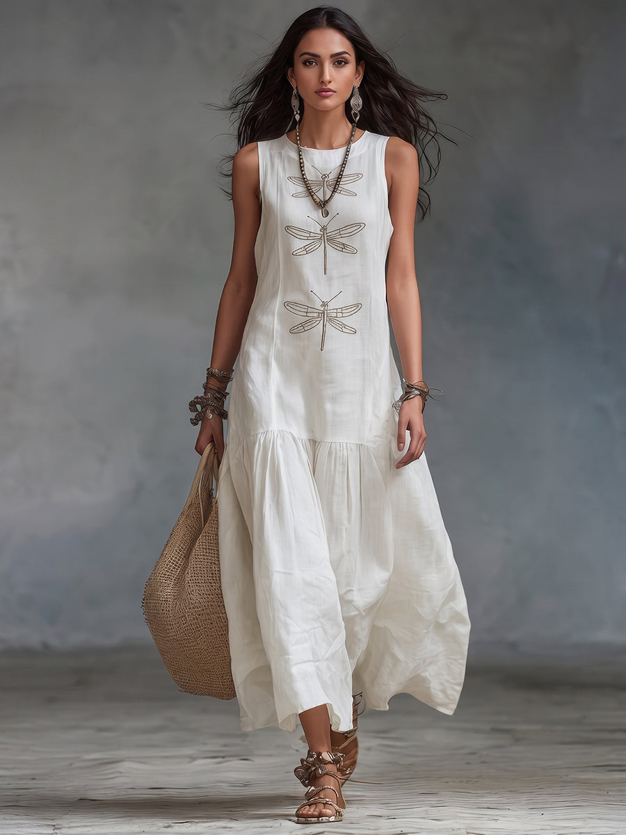 ROSAMOND | ÄRMELLOSES MAXIKLEID