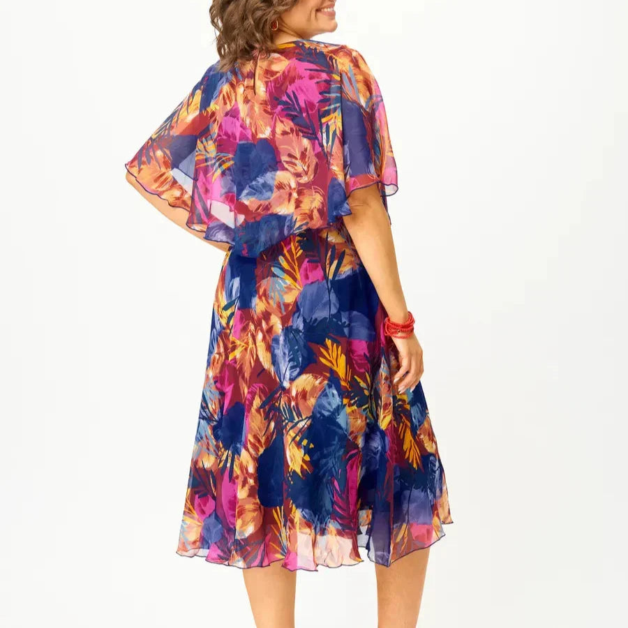 JUDITH | BEQUEMES CHIFFONKLEID IN ÜBERGRÖSSEN