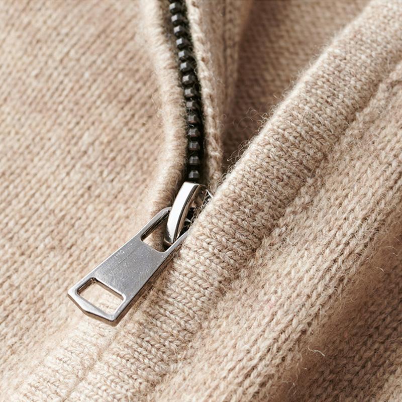 THOMAS | ELEGANDRER HERREN-STRICKPULLOVER MIT REISSVERSCHLUSS