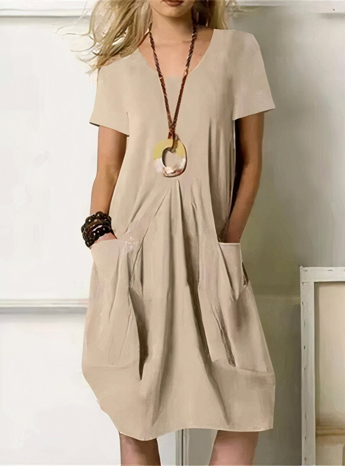 ORIANE | FLIESSENDES CASUAL-MAXIKLEID