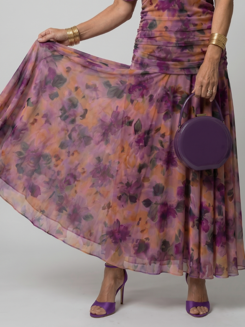 CALEN | SCHULTERFREIES MIDI-KLEID MIT FALLENDEM SCHNITT