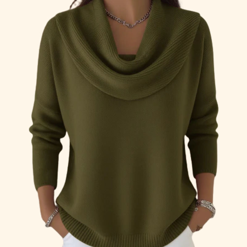 JULIETTE | PULLOVER MIT WASSERFALLAUSSCHNITT