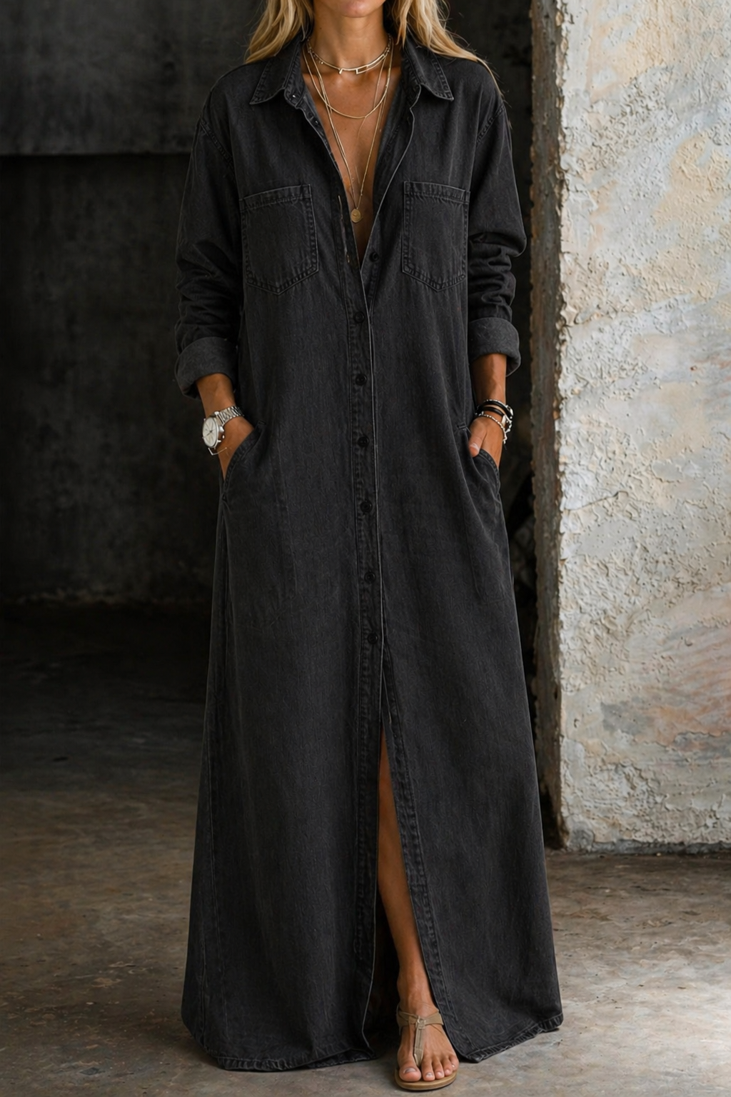 THEODORA | JEANS-BLUSENKLEID