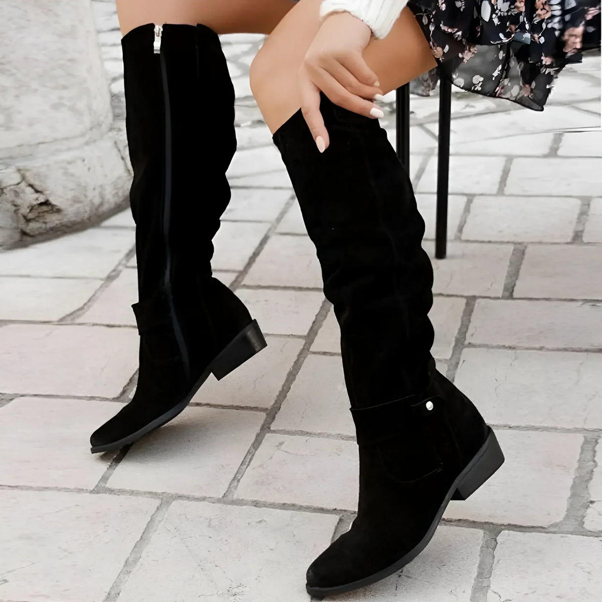 DAISY | ELEGANTE KNEE-HIGH-STIEFEL AUS WILDLEDER