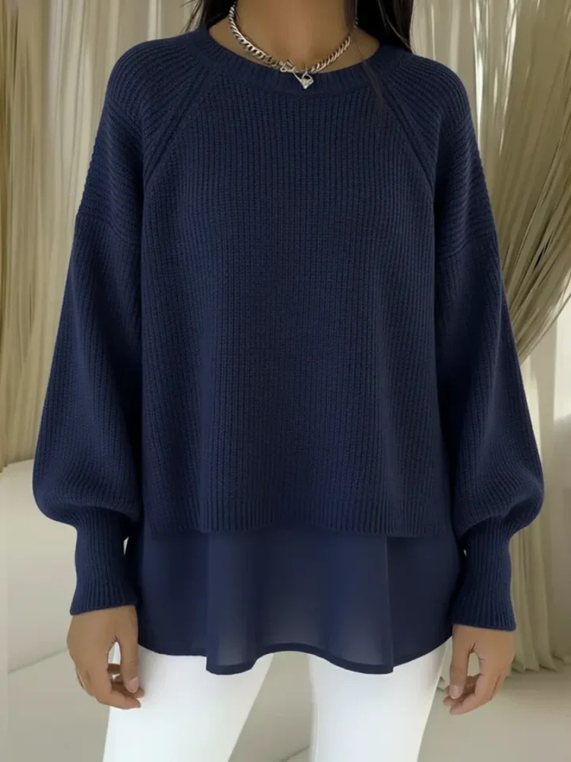 KESTLYN | PULLOVER IN LAGEN-LOOK
